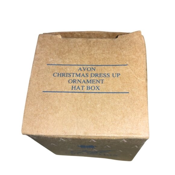 Avon Christmas Dress-up Ornament Kitty Cat in Hat Box - Picture 10 of 11